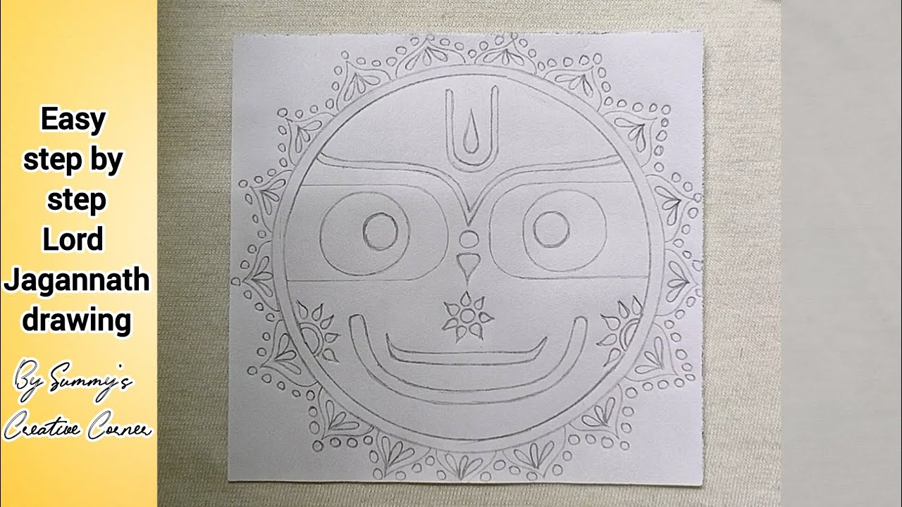Easy step by step Lord Jagannath drawing✨🦚 Jay Jagannath 