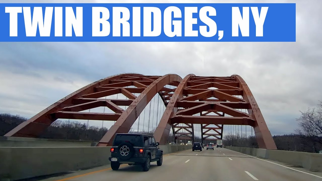 Twin Bridges drive in 4K (Thaddeus Kosciusko Bridge over Mohawk River)