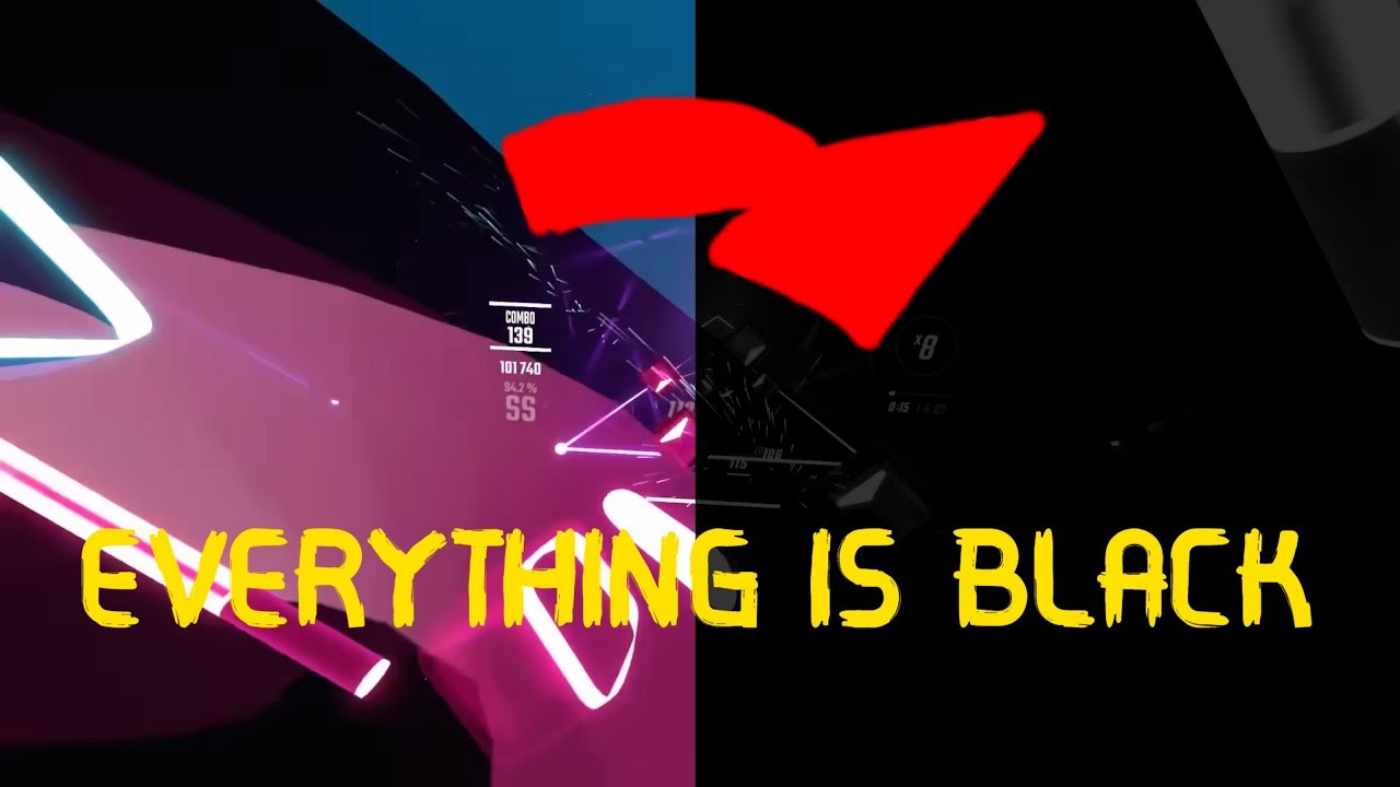 Beat Saber but EVERYTHING is BLACK! (NEARLY IMPOSSIBLE)