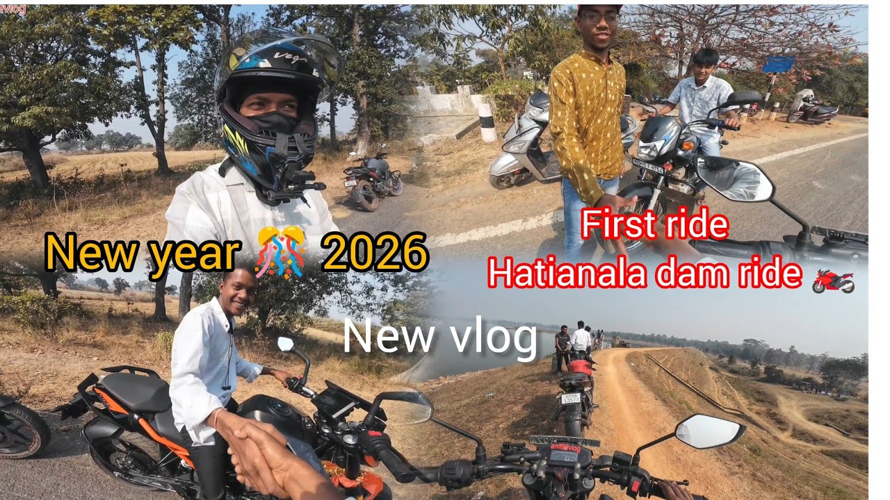 New year 🎊 2026 first ride hatianala dam 🏍️// new vlog hatianala best picnic spot 2026 
