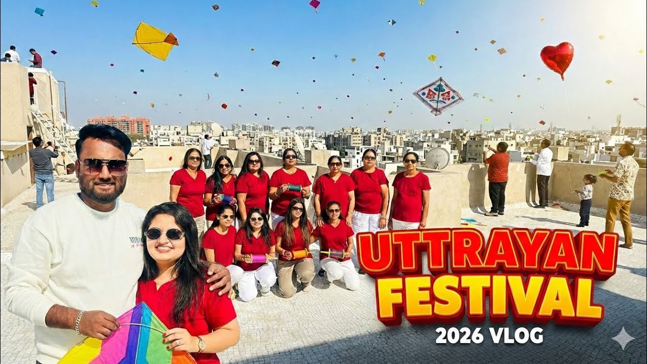 Uttrayan Day 1 🪁|मकर संक्रांति का पहला दिन🪁|ઉત્તરાયણ દિવસ ૧ 🪁#kitefestival #ahmedabad #familyvlog 