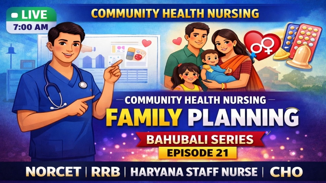 Family Planning | Community Health Nursing | Bahubali Series Ep 21 | NORCET RRB Staff Nurse CHO