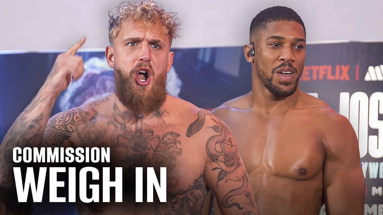Anthony Joshua & Jake Paul &bull; Full Commission Weigh in | Netflix Boxing