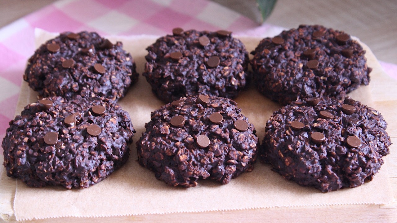 Thick and Chewy Chocolate Oat Cookies, Easy recipe,Bake with me