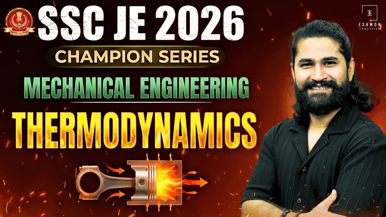 SSC JE 2026 | Thermodynamics MCQ | SSC JE Mechanical Engineering Classes | Shivam Sir