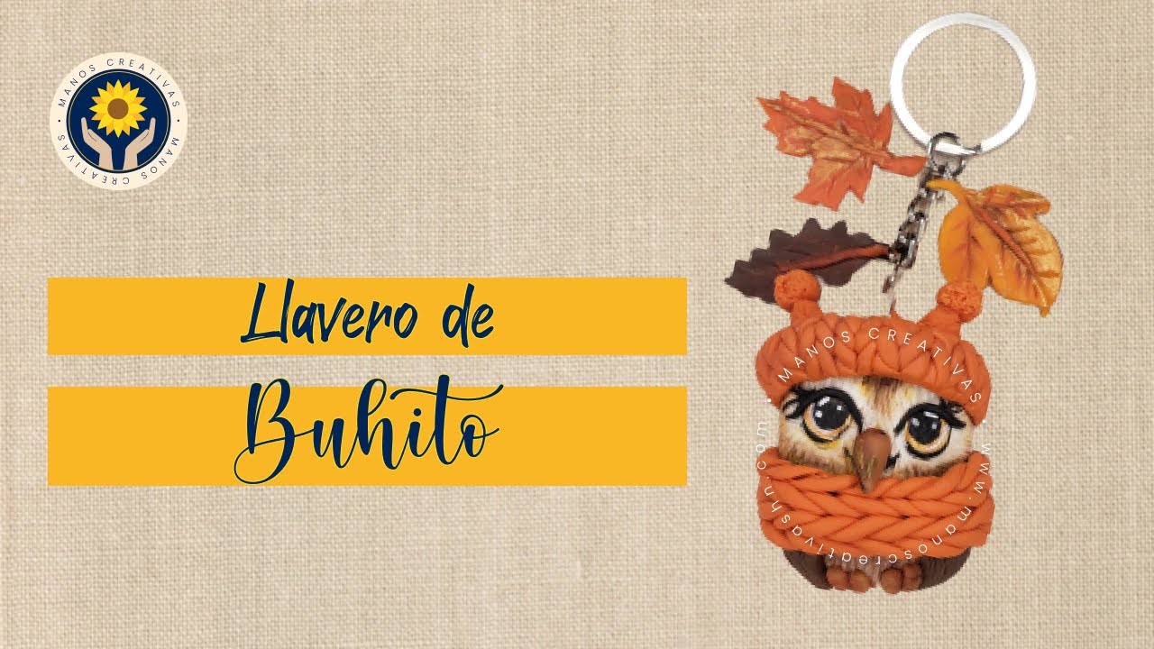 Cómo hacer un tierno llavero de buho en porcelana fría
