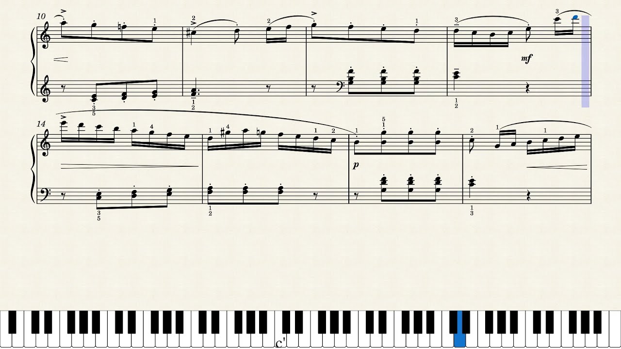 클라우 소나티네 Op.55 3번 2악장 | Kuhlau Sonatina Op.55 No.3 II. Allegetto grazioso