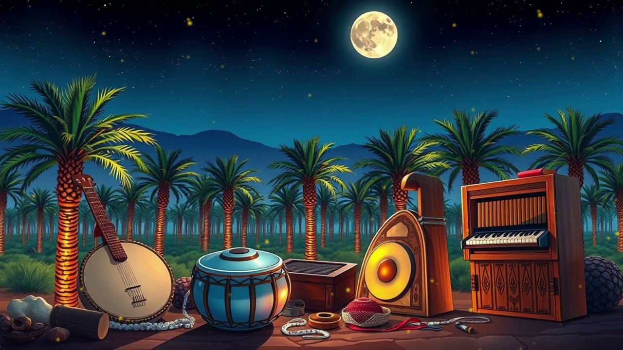 INSTRUMENTAL GAMBUS ARABIC RAMADHAN 🕊️ | Lagu Pengantar Tidur 1 Jam |  Teman Belajar, Tidur & Santai