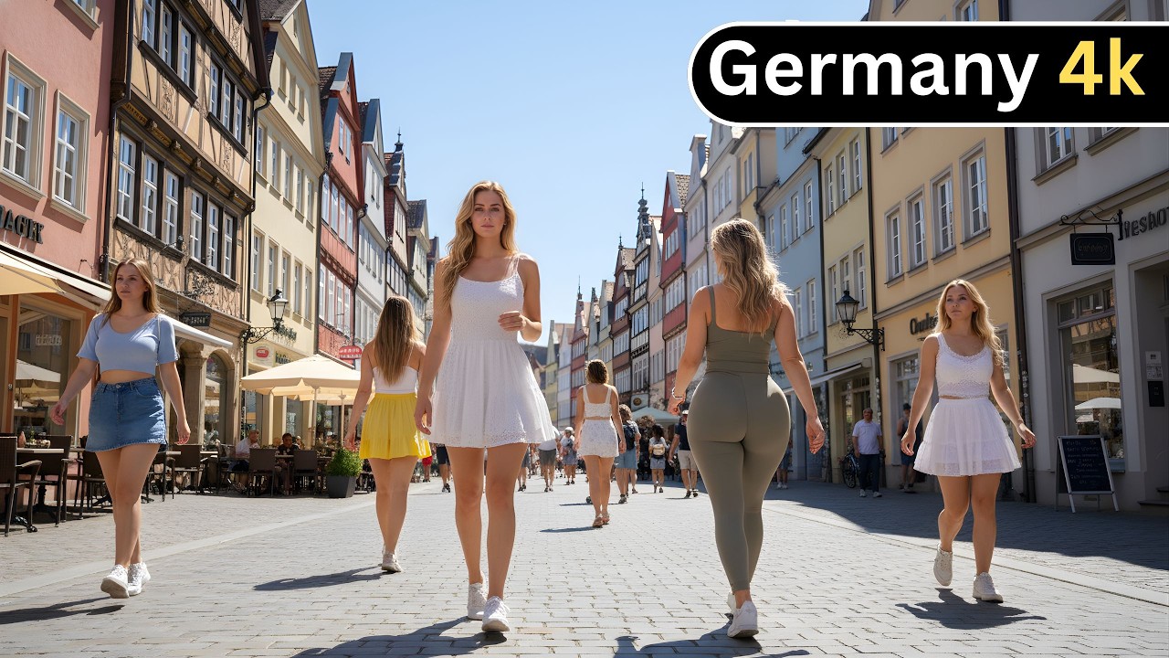 Germany City Vibes | 4K Walking Tour of European Architecture
