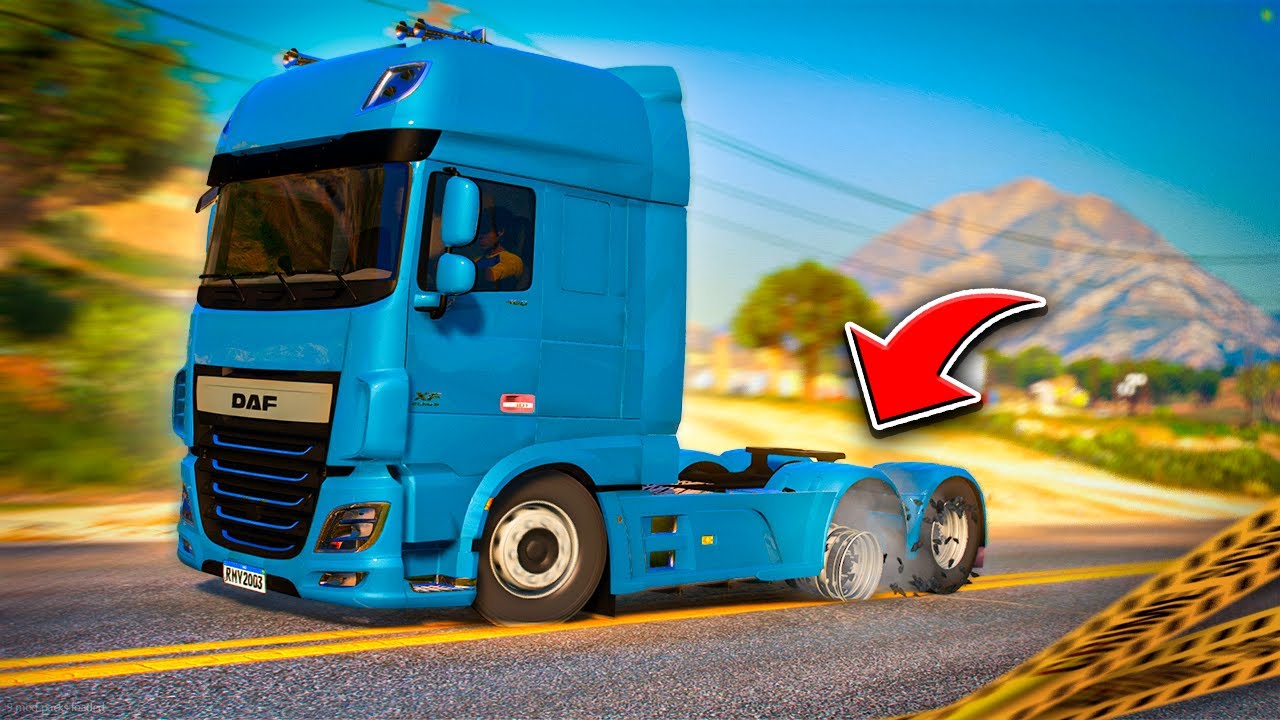 GTA V VIDA DE CAMINHONEIRO | PNEU DO MEU CAMINHÃO ESTOUROU NO MEIO DA RODOVIA 😨 #249