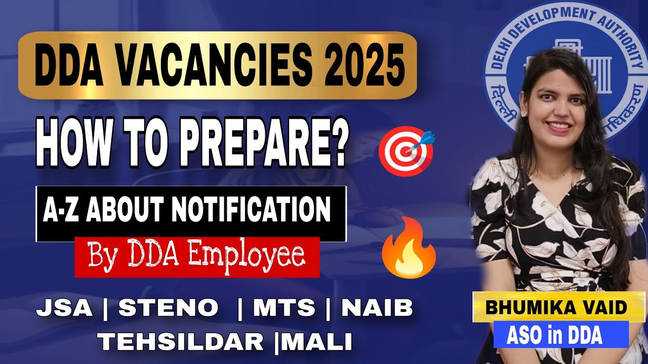 How to prepare for DDA Exam | DDA NOTIFICATION 2025 🔥| Kaise Karein Sahi Taiyari? #dda