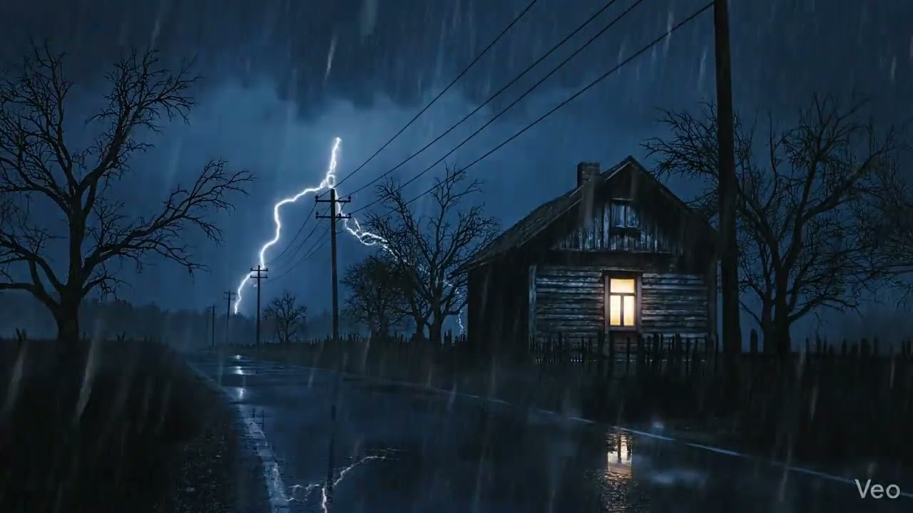 Heavy Rain Sounds at Night 🌧️  Thunder | Relax, Focus & Sleep (10 Hours)