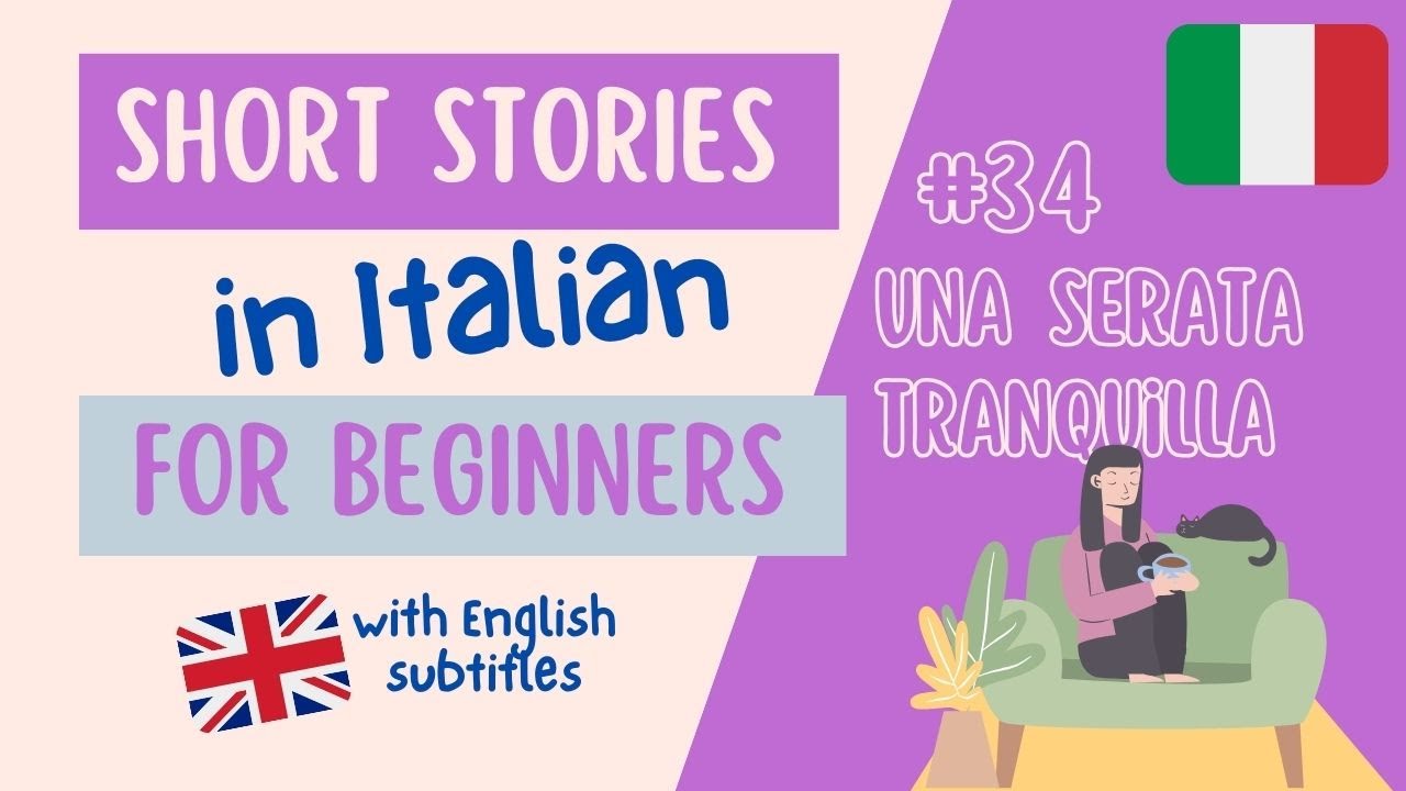 Italian listening and pronunciation exercise | Simple Story for Beginners #34 Una serata tranquilla