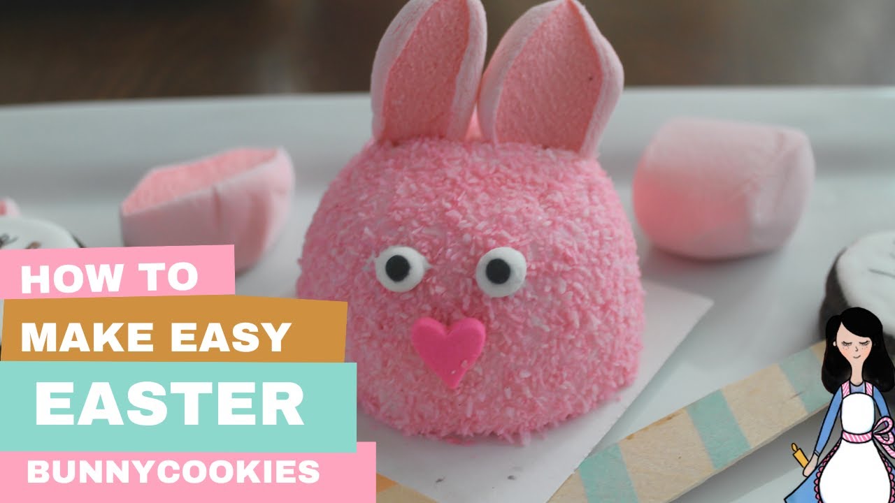 How to make easy  Easter bunny cookies #cookiedecorating #EasterCookies #eastertreats