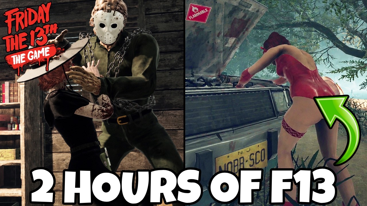 2 Hours Of JASON & COUNSELOR Gameplay | Friday the 13th: The Game (Camp Forest Green)