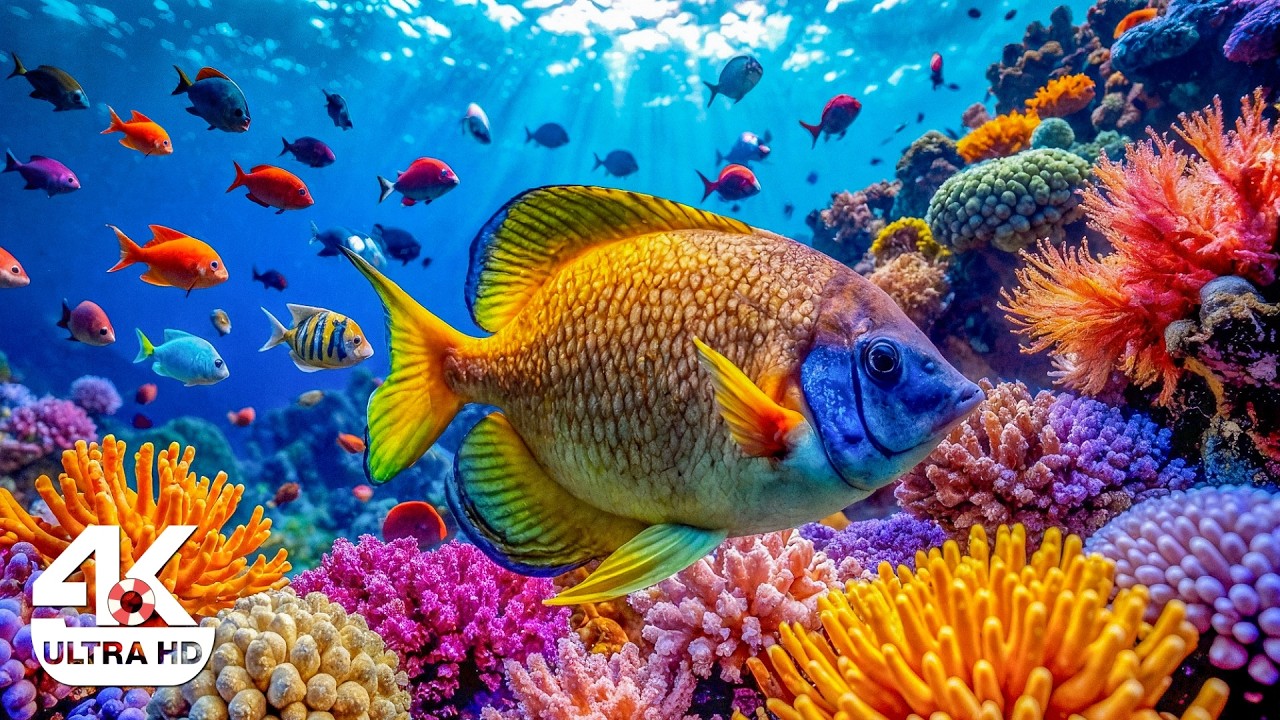 The Best 4K Aquarium – Enjoy a Stunning Marine Paradise with Gentle Ocean Sounds 🐠🌊