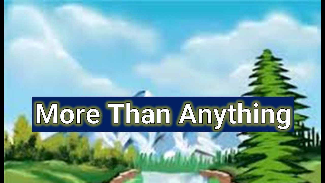 MORE THAN ANYTHING
