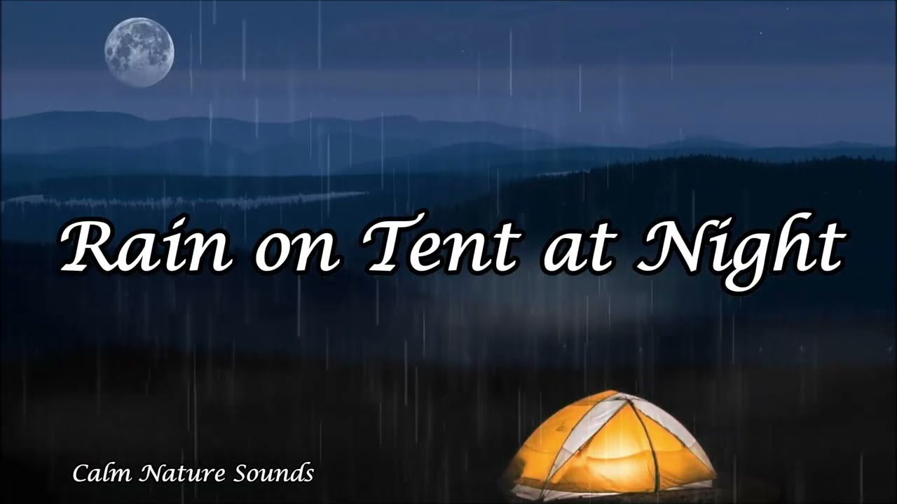 Rain on Tent at Night ⛺🌧️🔥 | Cozy Camping Rain & Campfire Sounds for Sleep | 8 Hours