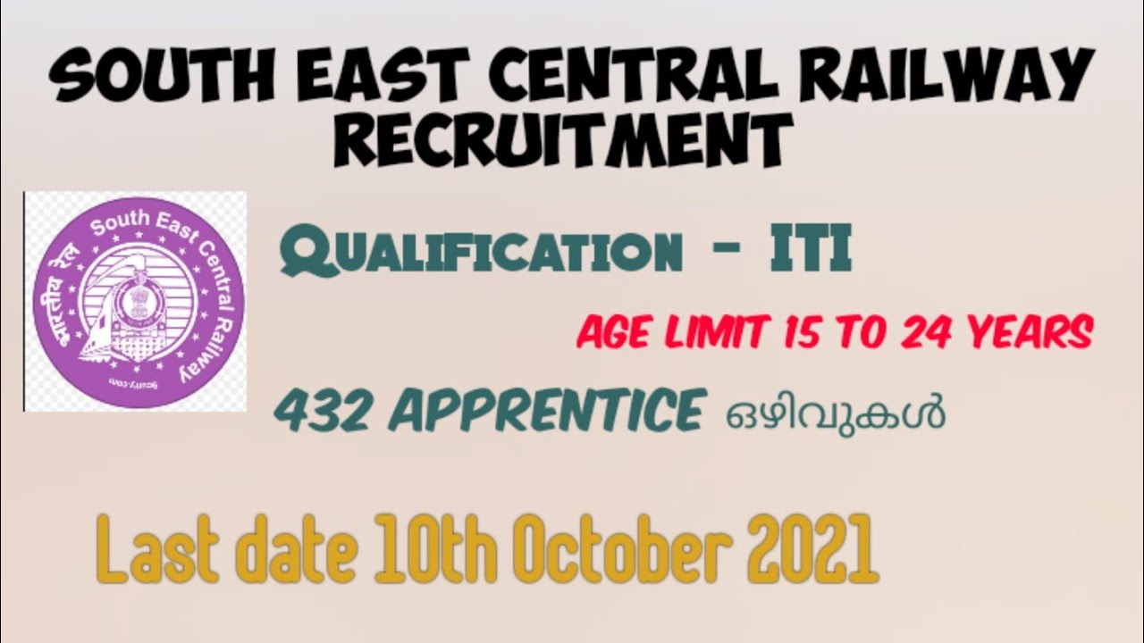 South East Central Railway Recruitment - 2021