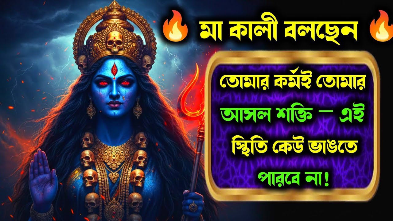 ১১১১ 🕉️ মা কালী বলছেন — তোমার কর্মই তোমার শক্তি, কেউ এই স্থিতি ভাঙতে পারবে না!