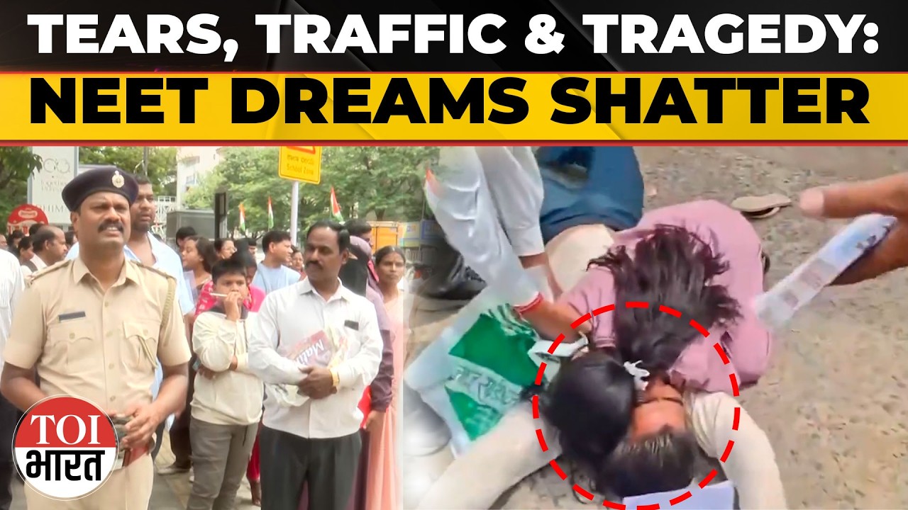 NEET Re-Test Heartbreak: Students Cry Outside Centres After Missing Entry Deadline | Watch