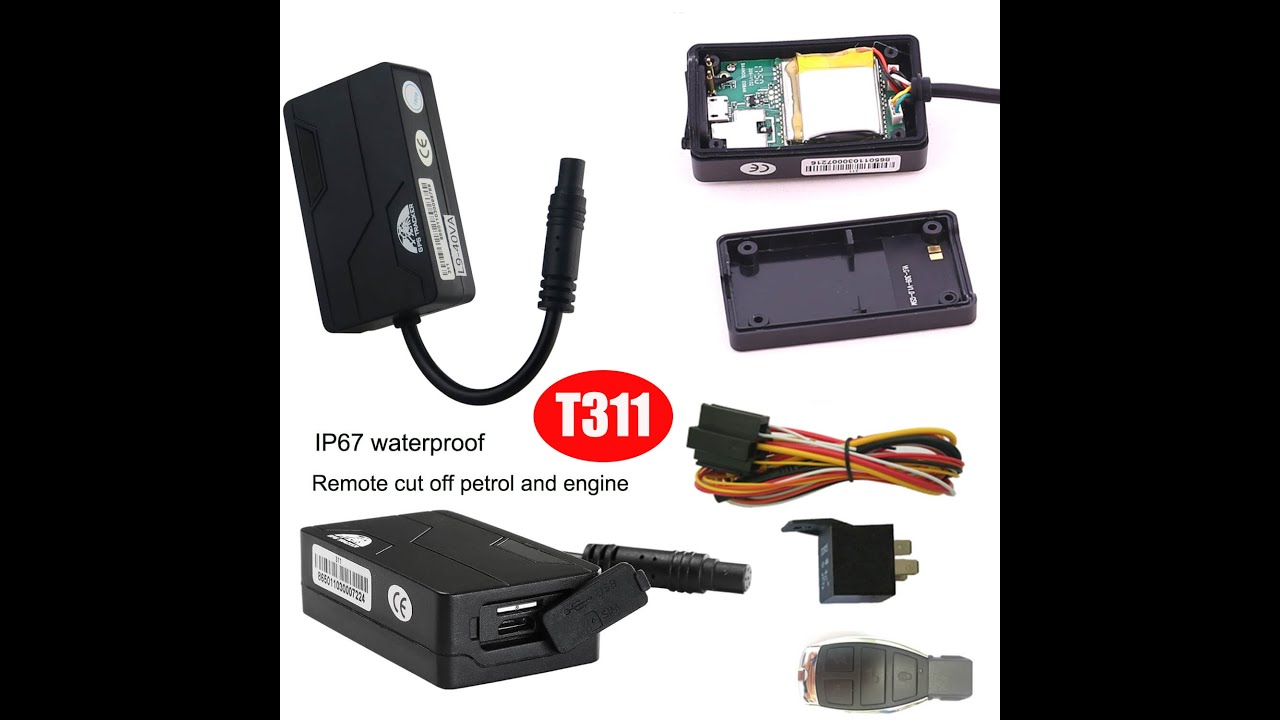 IP67 Waterproof Tiny GSM Automotive Locator Vehicle GPS Tracker with Remote Cut off Engine T311