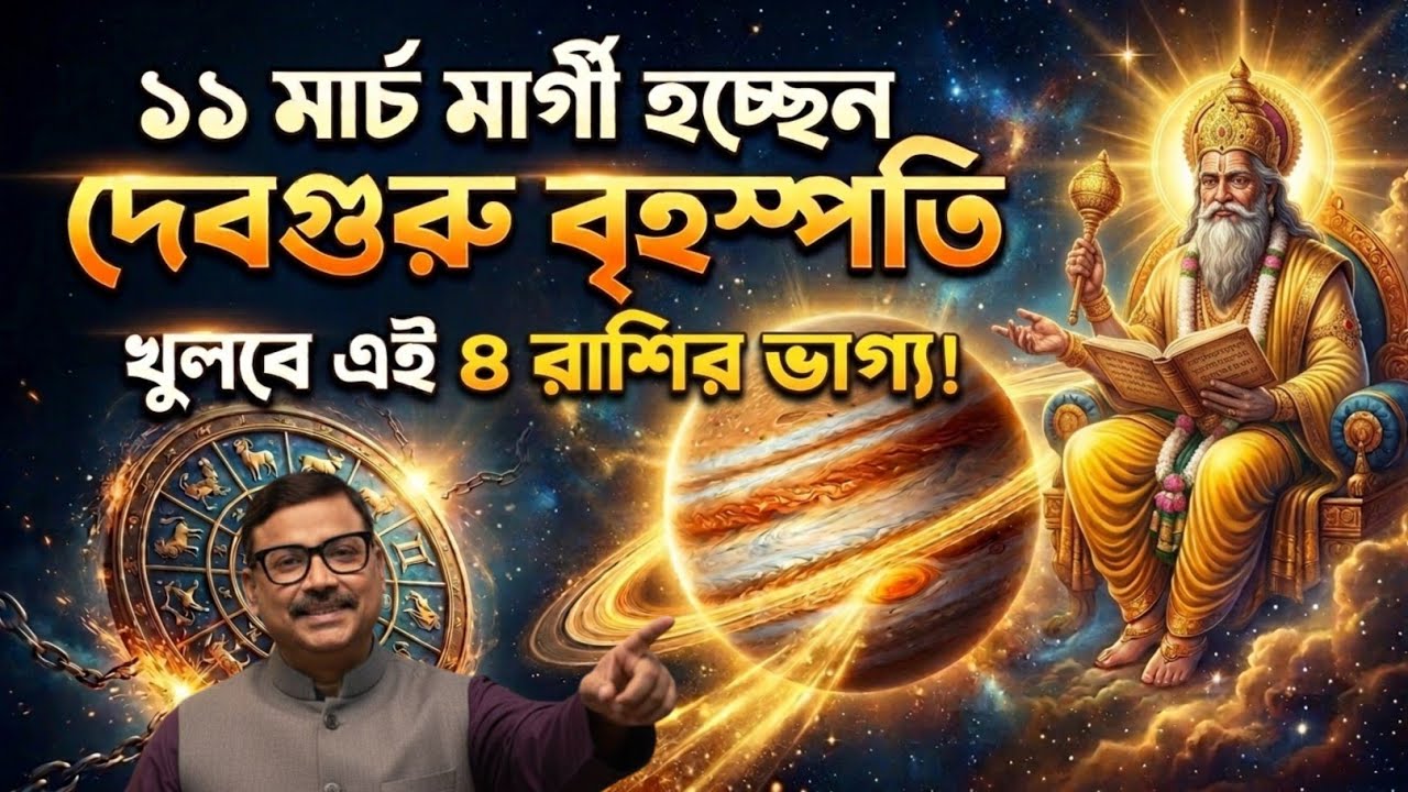 Jupiter Margi 2026: দেবগুরুর মার্গী চালে মালামাল! জানুন বৃহস্পতির আশীর্বাদে সোনায় সোহাগা হবেন কারা?
