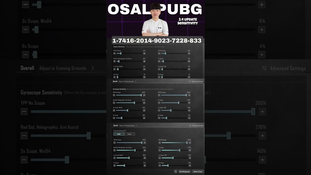 OSAL SENSITIVITY & CONTROL | OSAL All SETTINGS REVEALED | PUBG MOBILE/BGMI