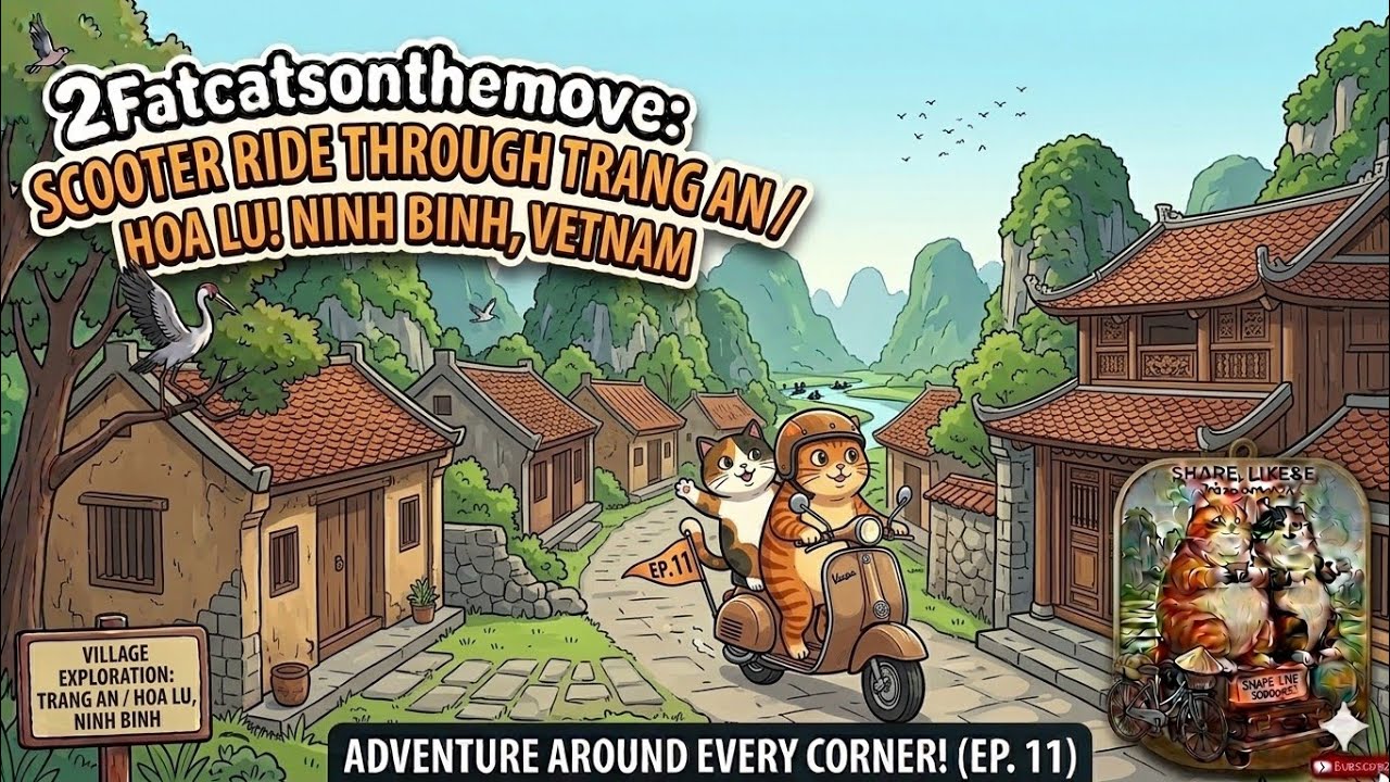 Scooter ride through rural Trang An/Hoa Lu Vietnam 