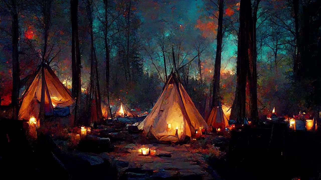Native American Flute with Night Ambience for 1 Hour || Relax with Howling Steppes 🎵🌄