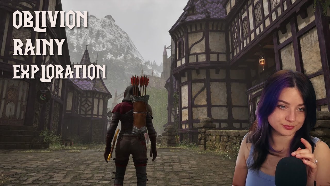 ASMR ~ Calm Walk Through Cheynadil on a Rainy Day in Oblivion 🌧️