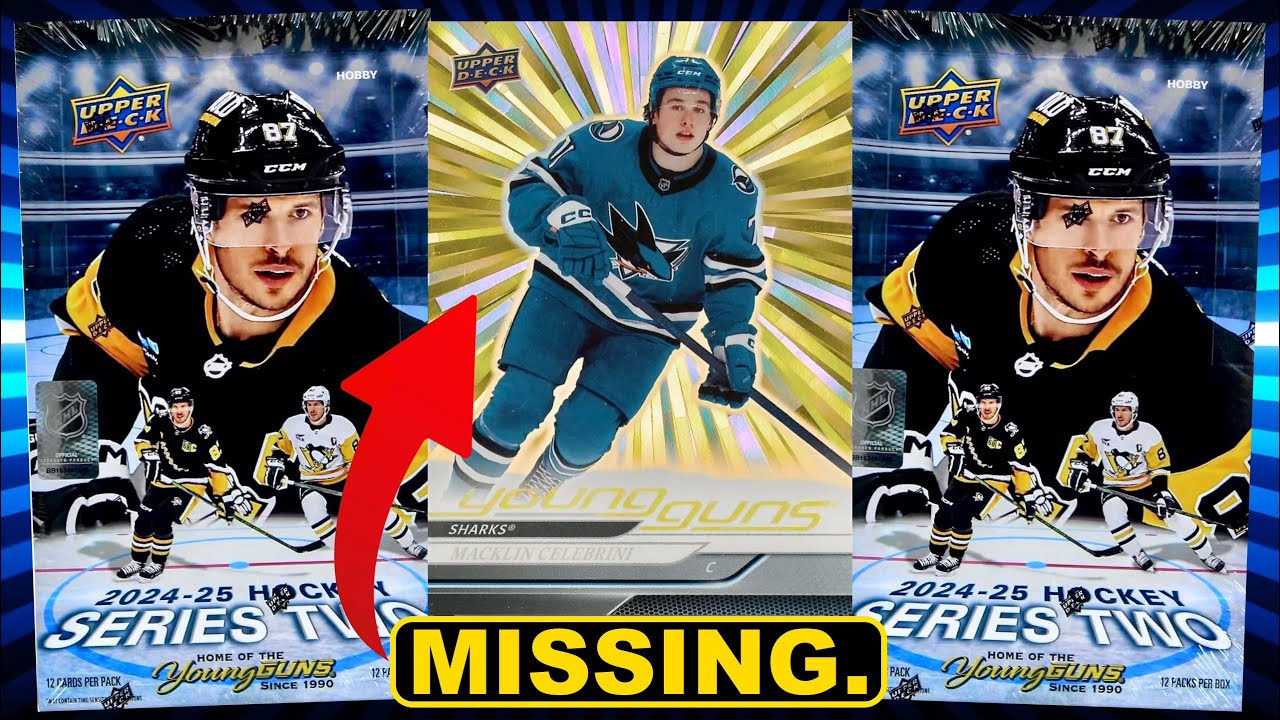 WHERE IS THE GOLD CELEBRINI?!? - 2024-25 Upper Deck Series 2 Hockey Hobby Box Break x2
