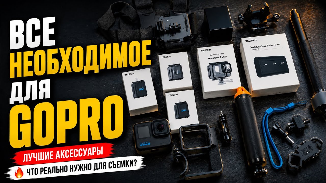 ЛУЧШИЕ АКСЕССУАРЫ ДЛЯ GOPRO 🎥🔥 Что реально нужно для съемки?