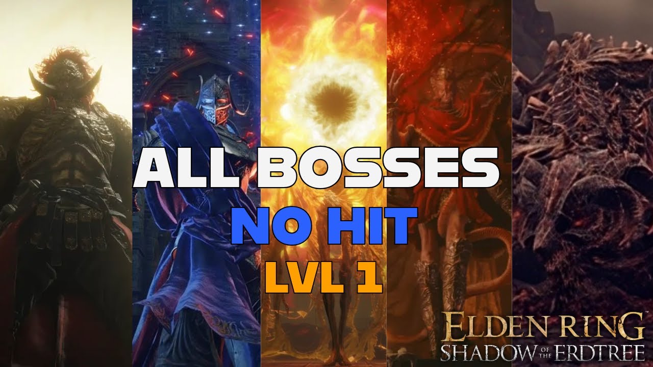 Elden Ring: Shadow of the Erdtree - All 42 Boss Fights No Hit (LVL 1)
