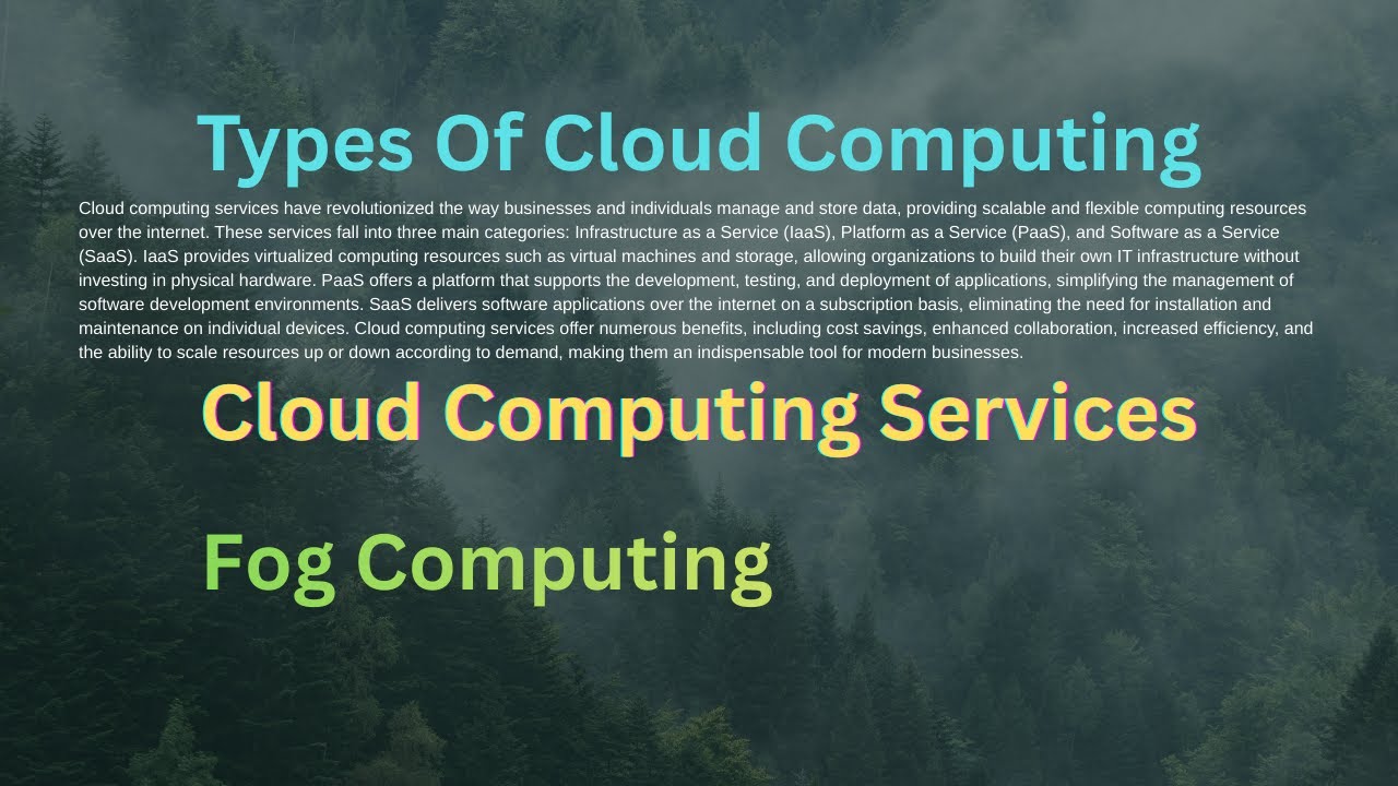 Information Technology Grade 12 Unit 2: Types Of Cloud Computing, Cloud Computing  Services