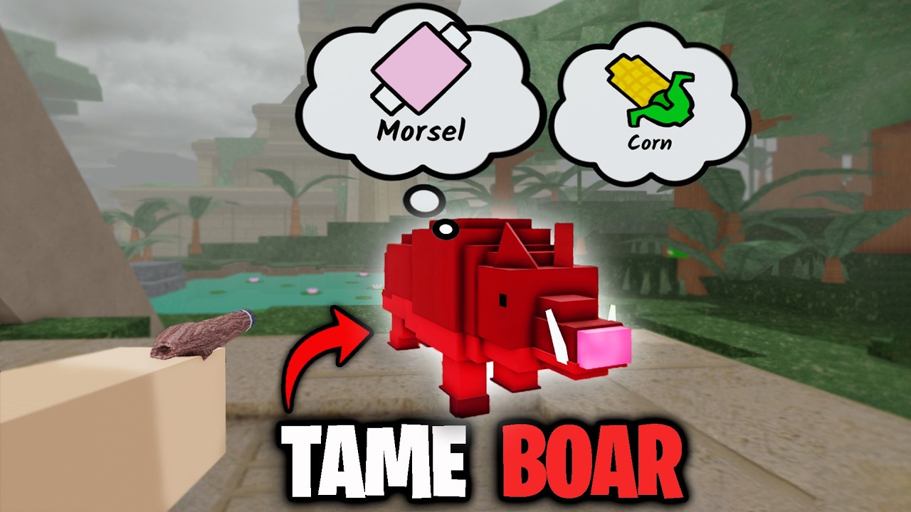 I Tamed A New WILD BOAR in 99 Nights in the Forest