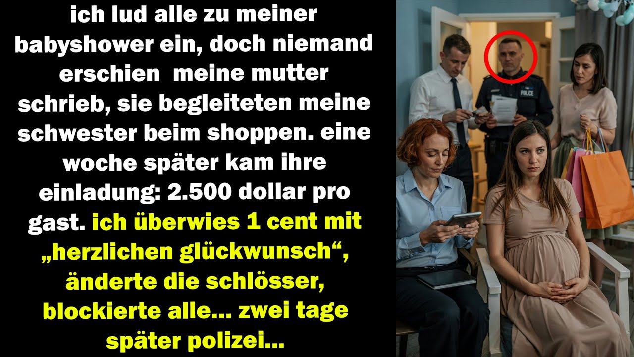 niemand kam zu meiner babyshower – ich überwies 1 cent, doch zwei tage später stand die polizei