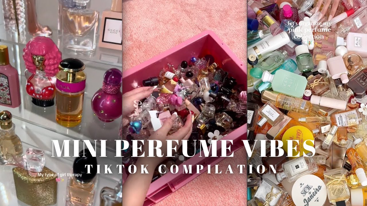 Aesthetic Mini Perfume Collection Tiktok ASMR Organizing 💋 🎀 | TikTok Compilation