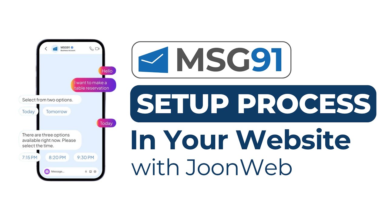 How to Setup MSG91 in Your Website using JoonWeb | WhatsApp Automation & API Integration | Englsih