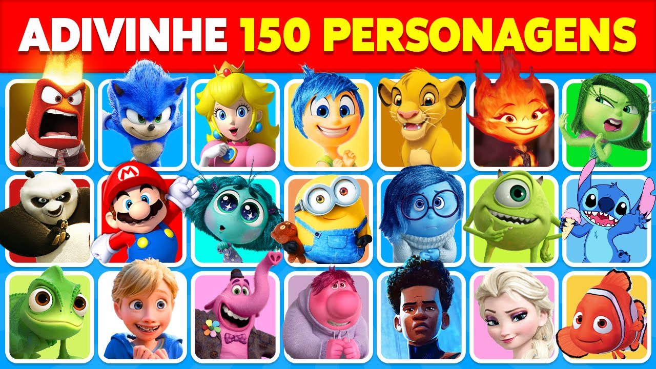 Adivinhe 150 Personagens em 3 Segundos | Desafio dos Personagens | Quiz da Disney