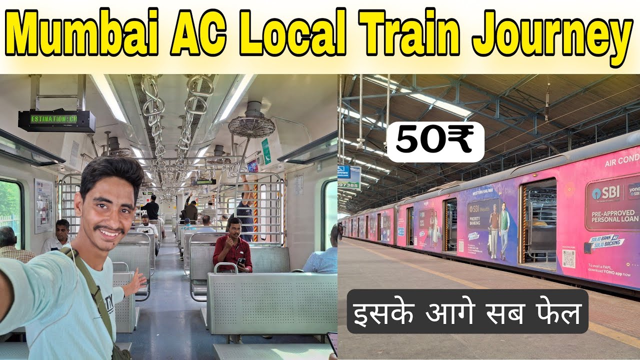 Mumbai AC local Train Journey 1st Experience / #indianrailways #mumbailocal