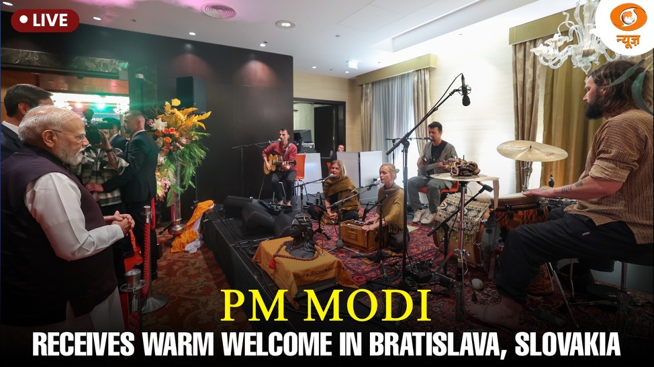 LIVE | PM Modi Receives warm welcome in Bratislava, Slovakia