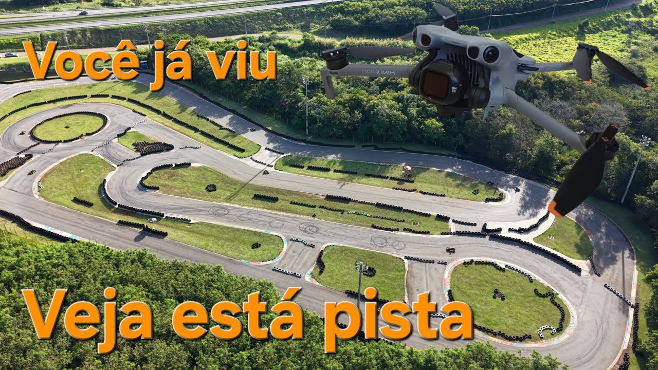 🚁 Você já viu essa pista? Imagens incríveis de drone no kartódromo!