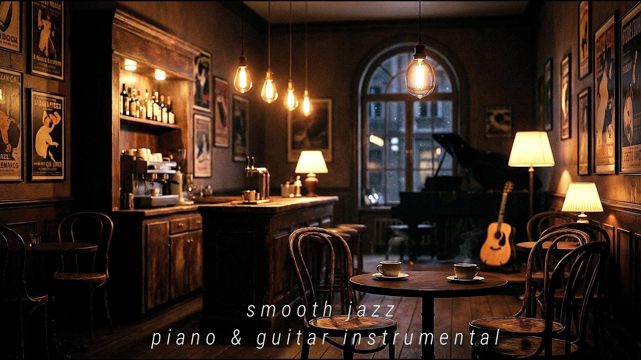 Relaxing Smooth Jazz 90s 🌙 Chill Jazz Instrumental Piano & Guitar for Stress Relief & Cozy Rest