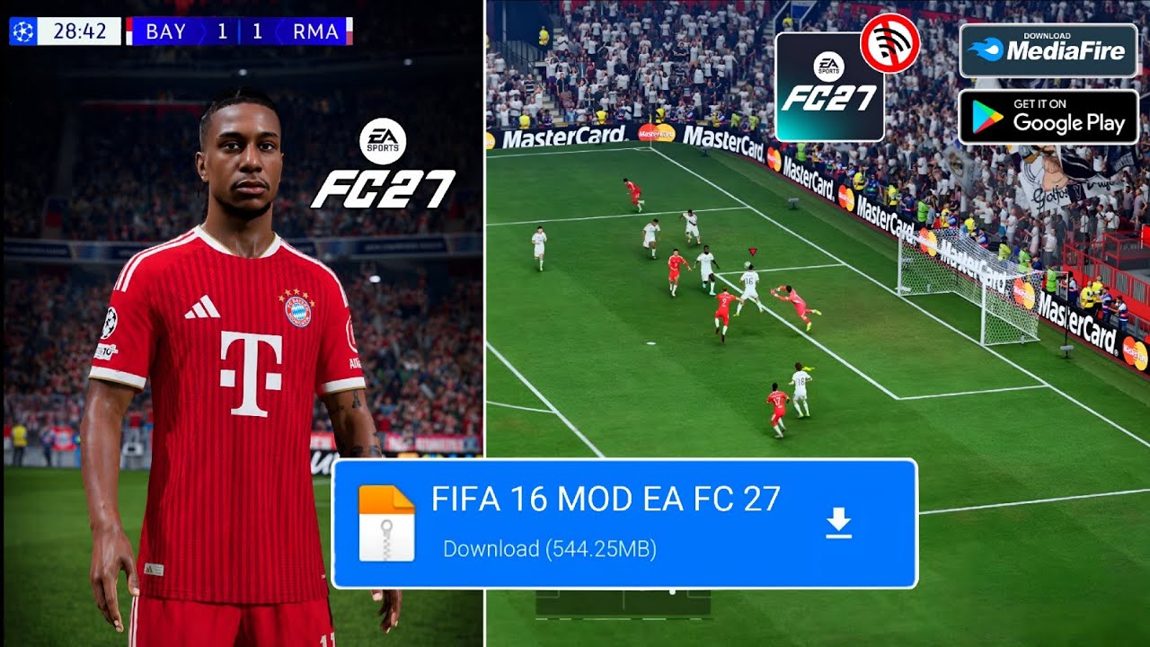 Обновление! FIFA 16 MOD FC 26 Android Offline | Режим карьеры, полные лица и формы, новое обновле...