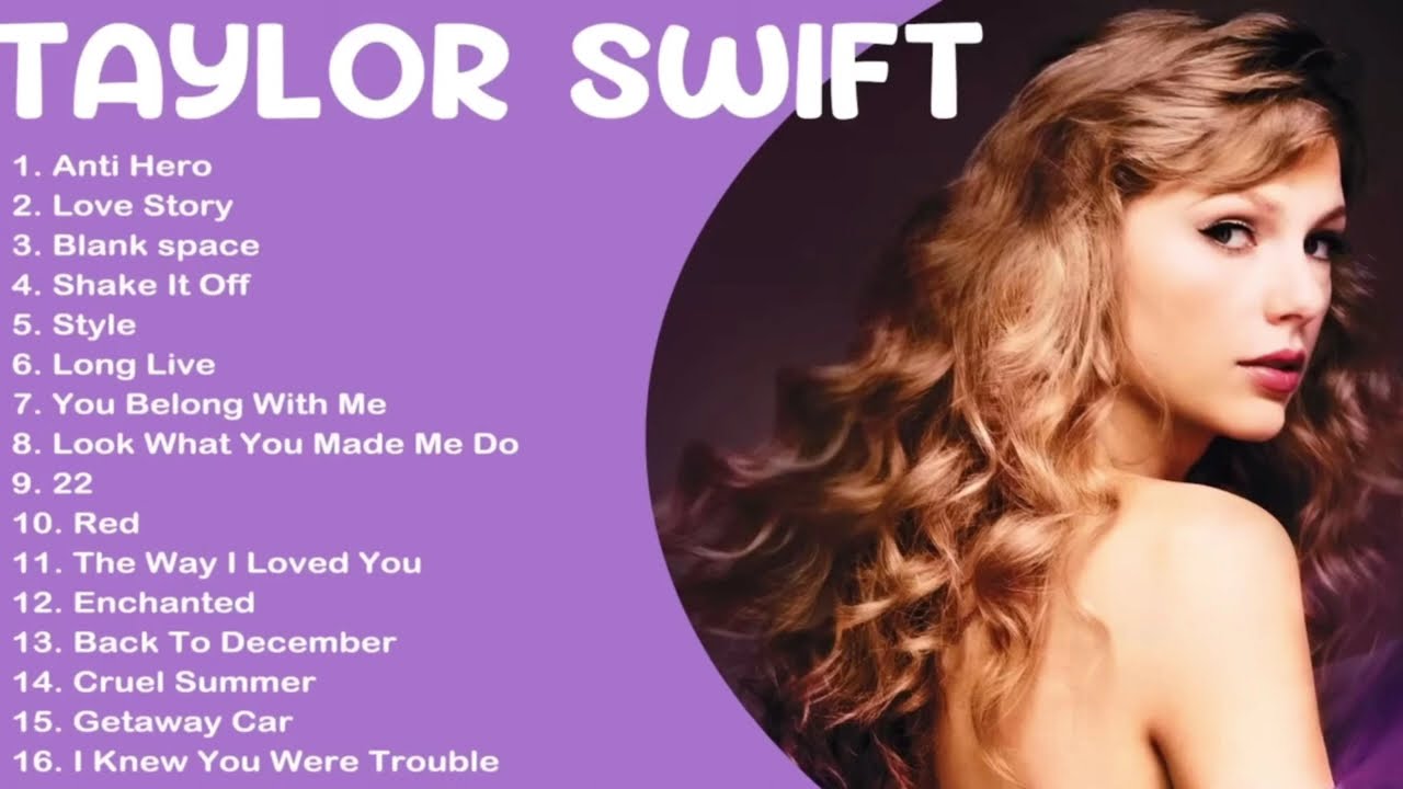 Taylor Swift Top 16 Hits!! Classroom playlist