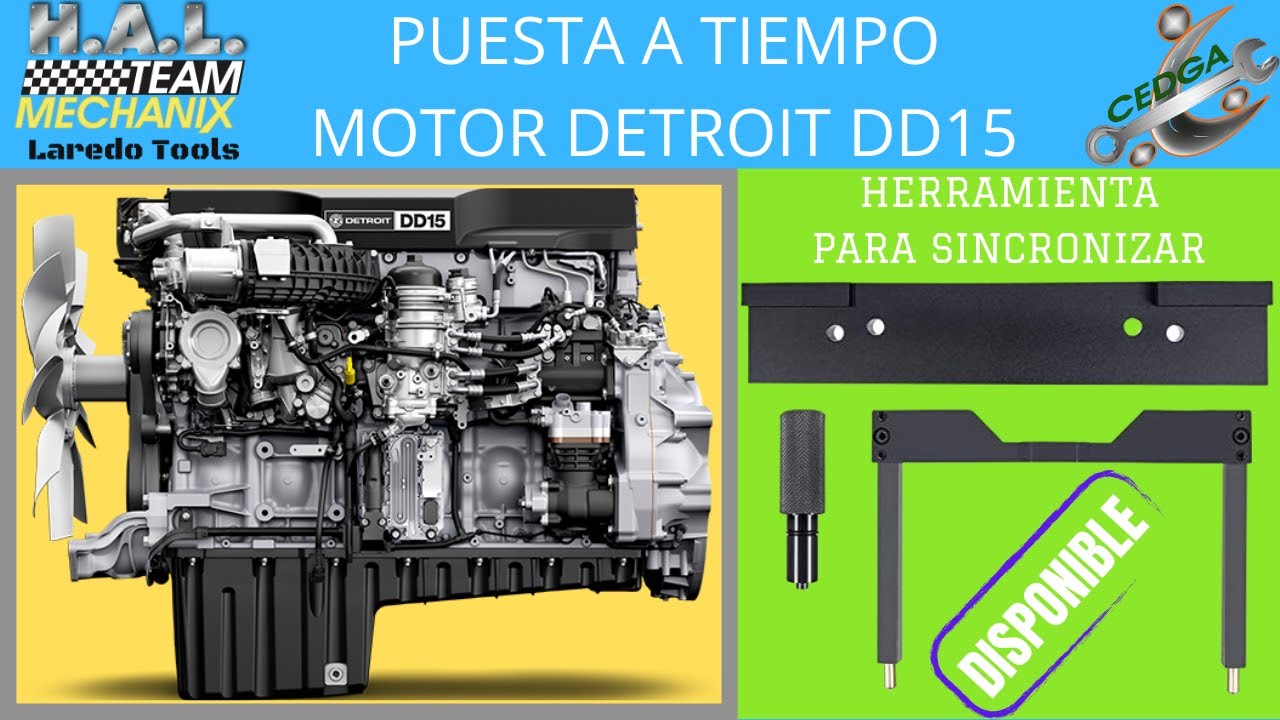 Puesta a tiempo de motor Detroit DD15, herramienta para sincronizar motor detroit. Tools
