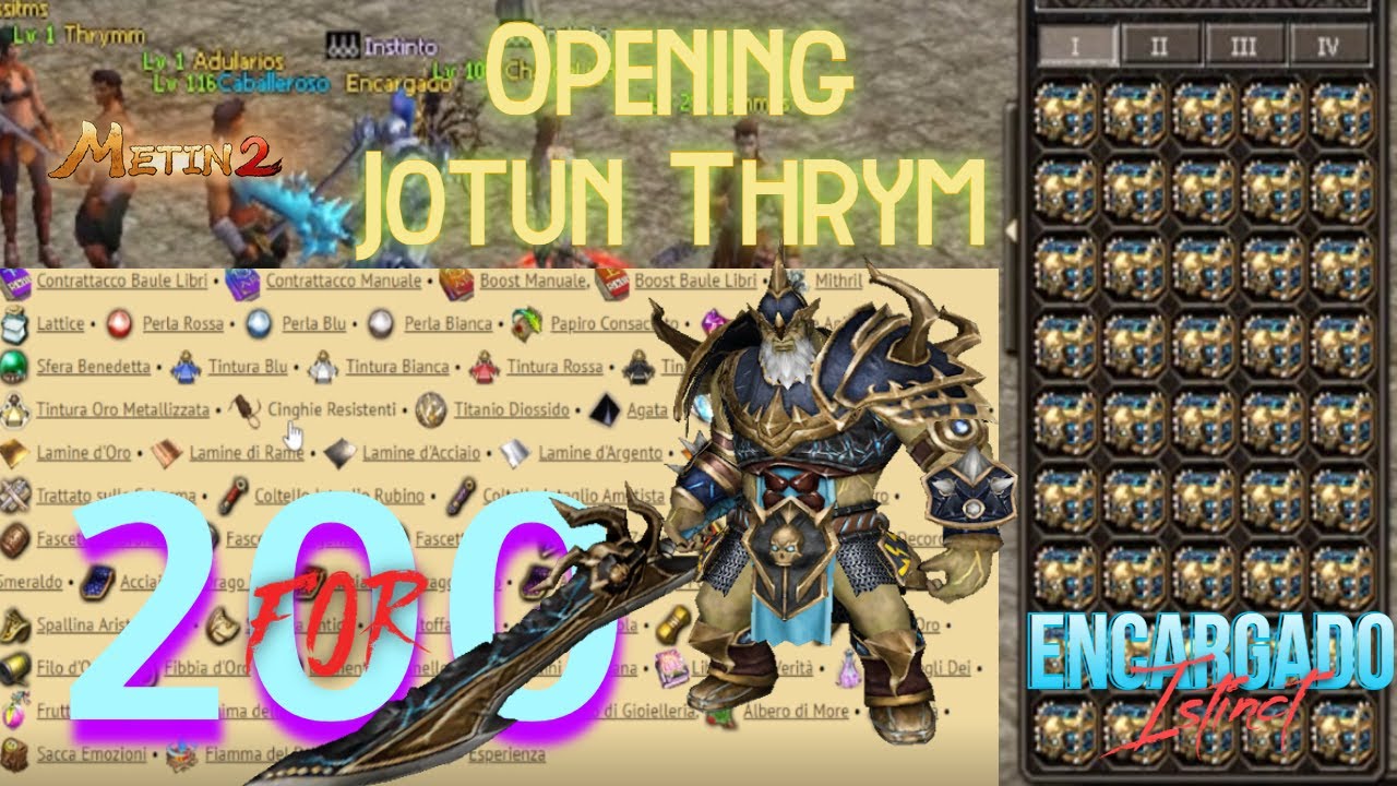 Metin2.España Abriendo 200 baules de Jotun/ Opening 200 Jotun chests 2022 Encargado Instinct