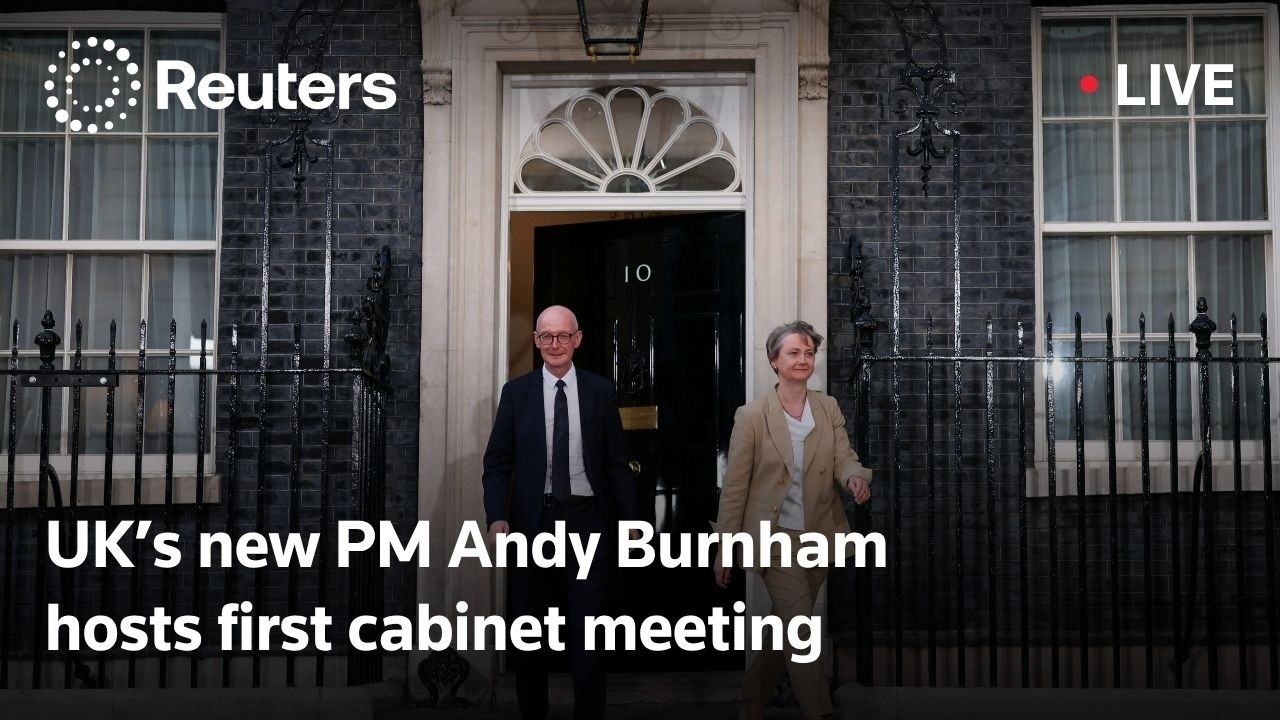 LIVE: UK&rsquo;s new Prime Minister Andy Burnham hosts first cabinet meeting