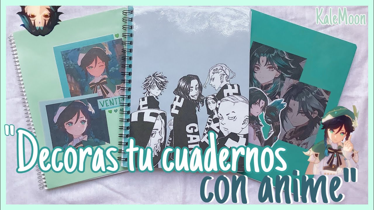 Decora tus útiles escolares con anime  🦋 - [ manualidades anime ] Genshin Impact